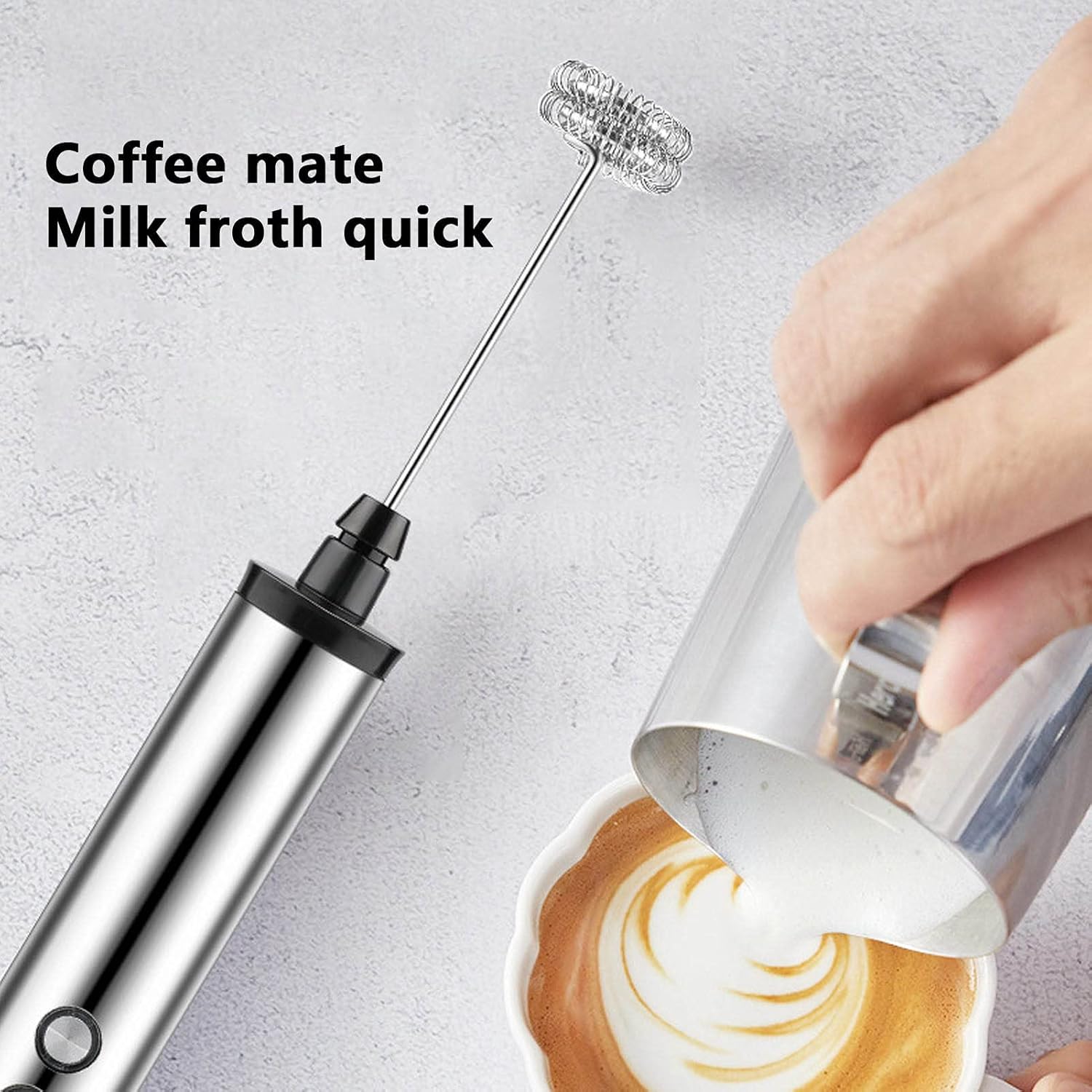 Electric Milk Frother Handheld - マグパイ3in1ハンドヘルド電動ミルク泡立て器ドリンクミキサー卵ビーター充電式簡単操作泡立て器家庭用キッチンツール