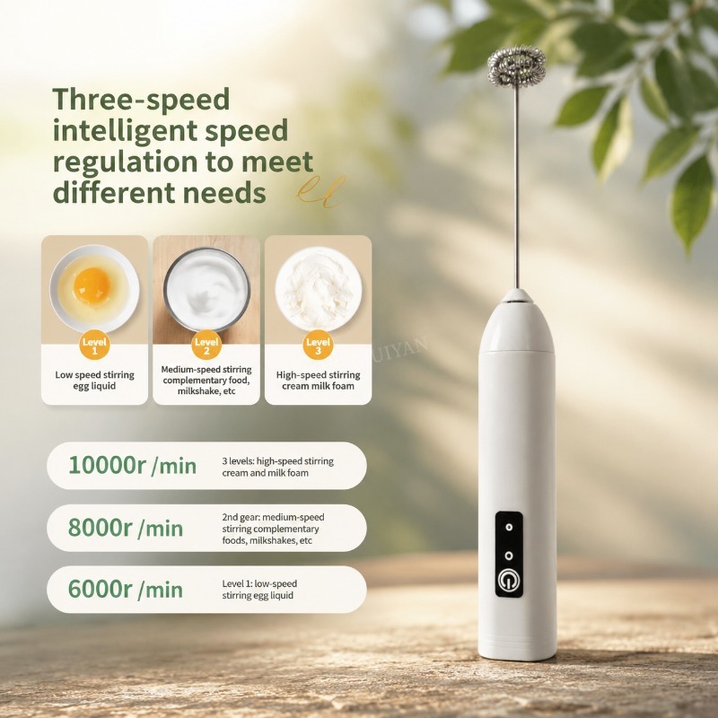 携帯式電動ミルクフォーマー、ハンドブレンダー、USBミニコー - Electric Milk Frother Handheld のレビューと価格