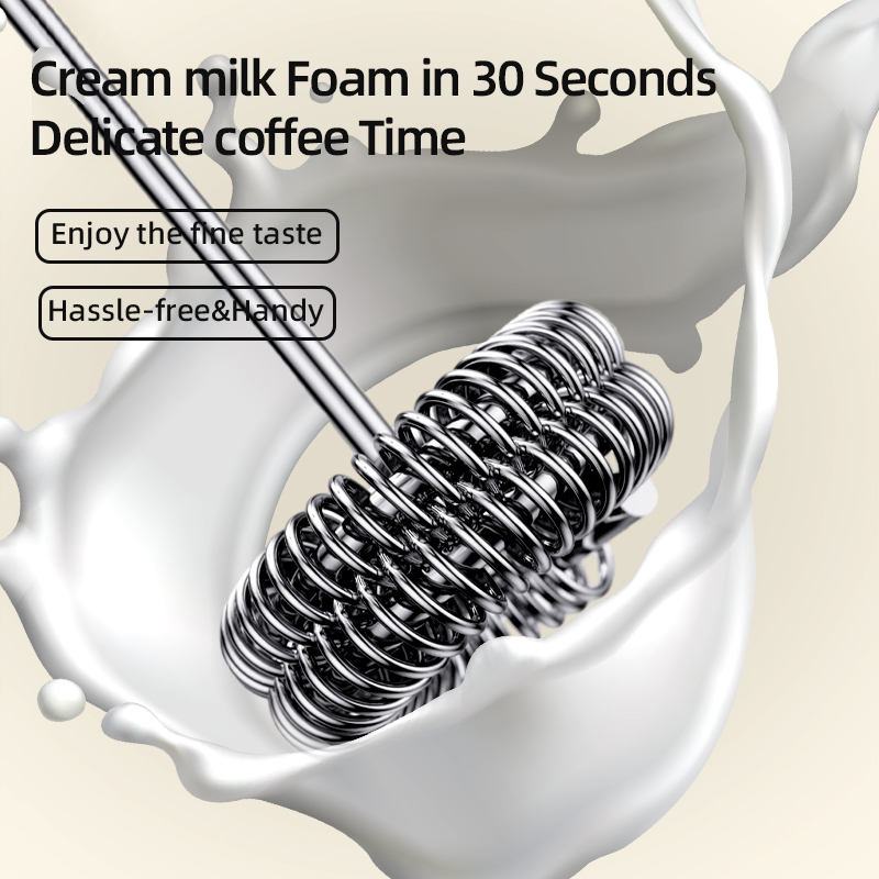 2 で 1 電気コーヒー泡立て器 + エッグビーターワイヤレ - Electric Milk Frother Handheld のレビューと価格
