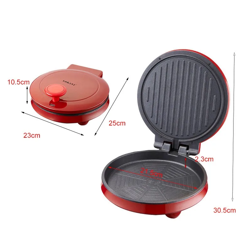 110V電気ピザマシン、両面加熱電気ケーキパン、パンケーキマ - Mini Waffle Maker Machine のレビューと価格