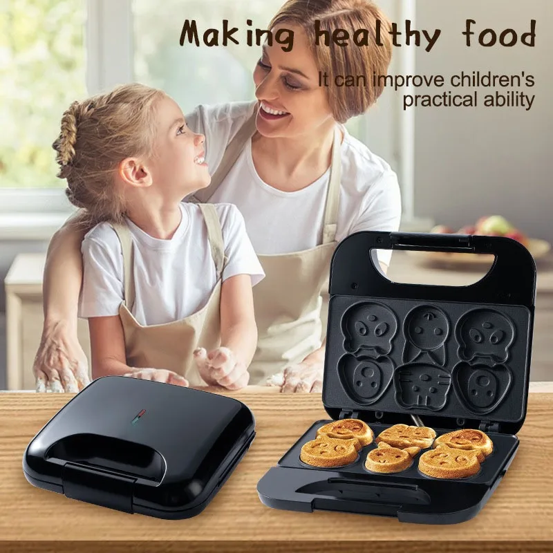 家庭用漫画風ビスケットマシン US 110V ドーナツマシン - Mini Waffle Maker Machine のレビューと価格